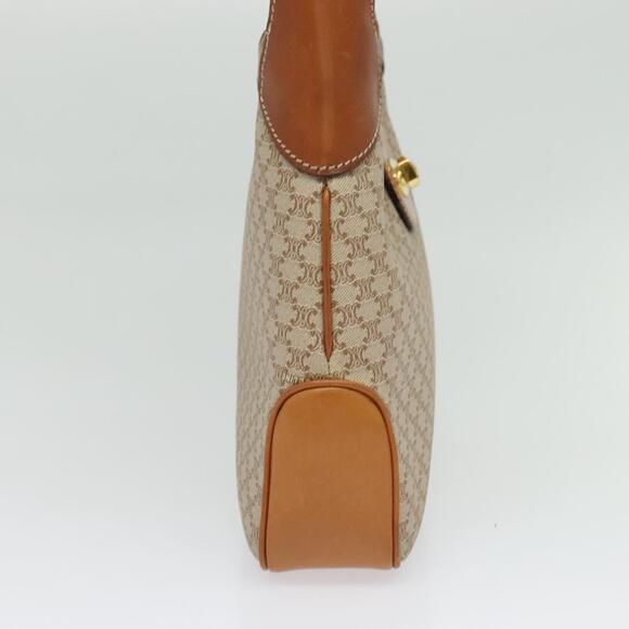 CELINE Macadam Canvas Shoulder Bag Pvc Beige Gold - Picture 4 of 12